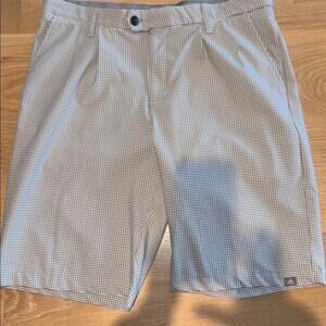 Adidas Ultimate365 10-Inch Golf Shorts Grey and White Gingham 34